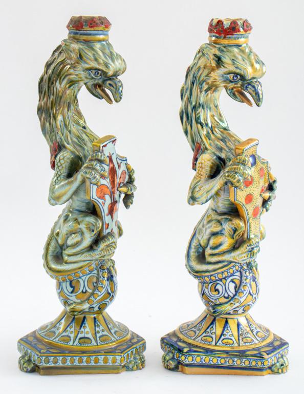 Ulisse Cantagalli Griffon Candlesticks, ca. 1900 (1 of 13)