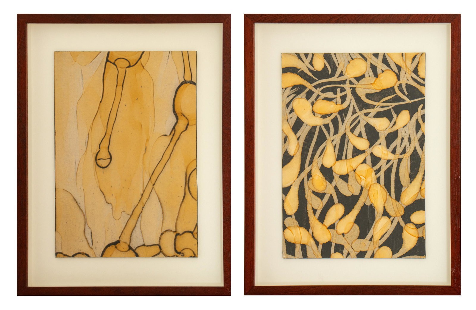 Abstract Modern Mixed Media Works on Card, 2 (1 of 8)