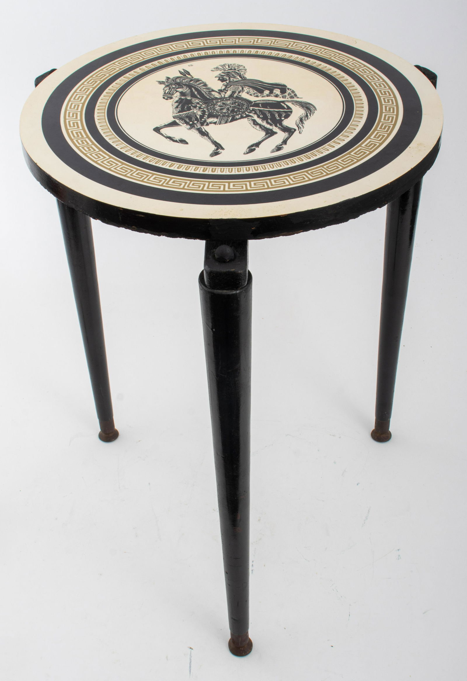 Fornasetti Style Ebonized Wood Side Table (1 of 9)