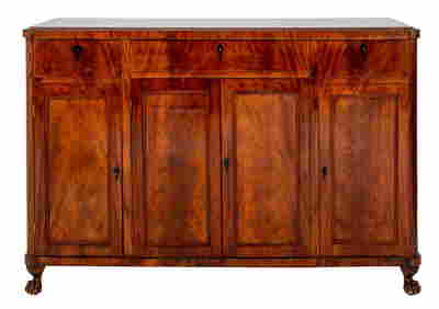 North German Neoclassical Mahogany Cabinet (1 of 9)