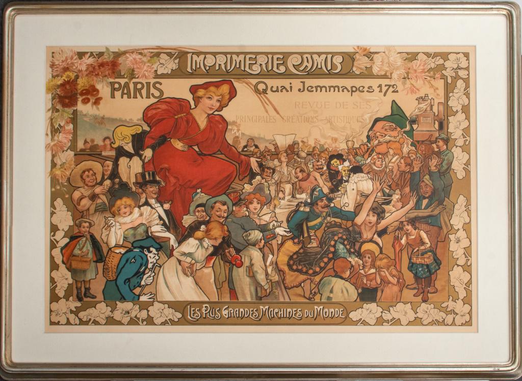 Art Nouveau Period poster designed by Francisco Tamagno (Italian, 1851-1933), circa 1898, "Les Plus: Art Nouveau Period poster designed by Francisco Tamagno (Italian, 1851-1933), circa 1898, "Les Plus Grandes Machines Du Monde" [The World's Largest Machines] printed by and advertising for the Imprime