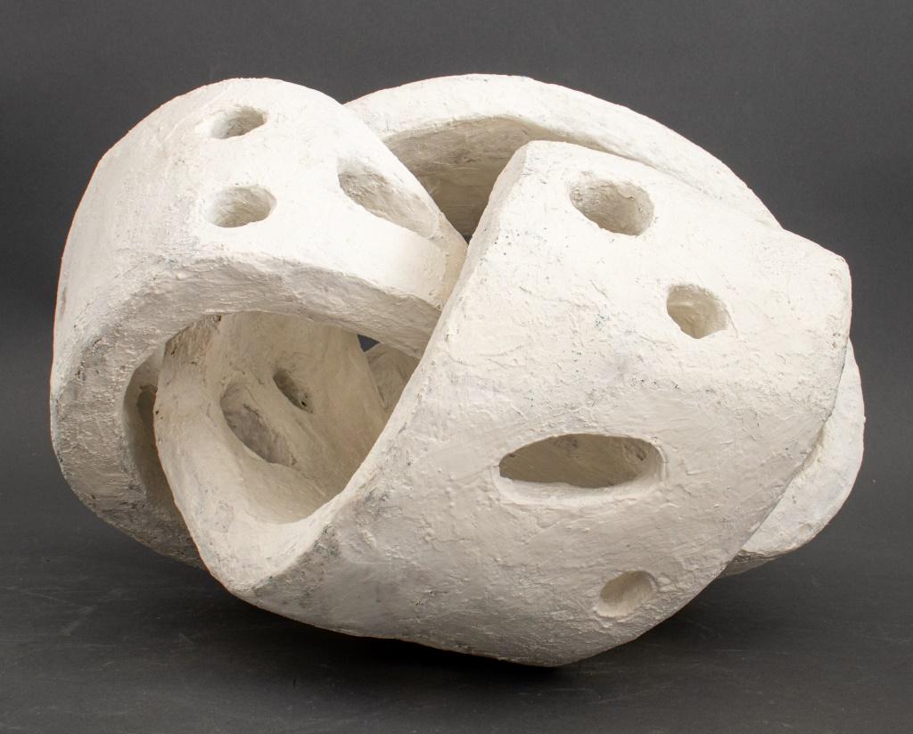 Elfi Schuselka (Austrian, born 1940) abstract freeform painted plaster sculpture, "Elfi Schuselka (1 of 8)