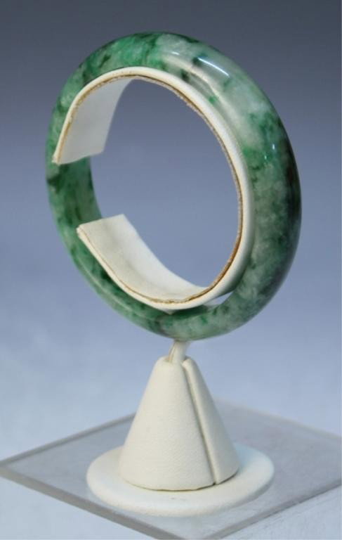 Chinese Mottled Jade Bangle - 2