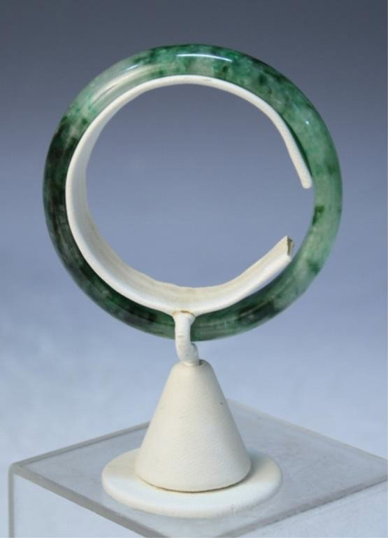 Chinese Mottled Jade Bangle - 5