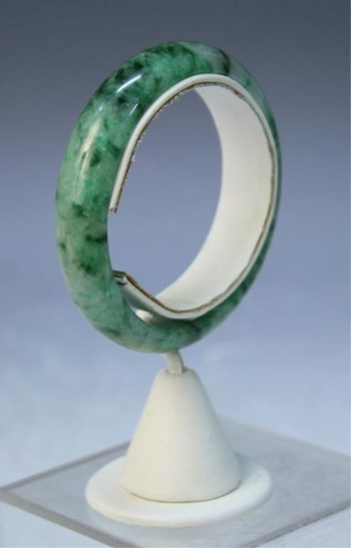 Chinese Mottled Jade Bangle - 8