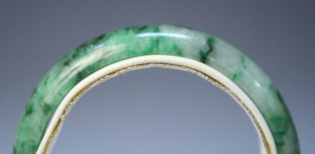 Chinese Mottled Jade Bangle - 9