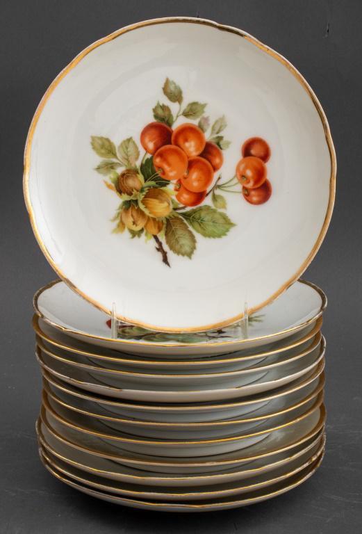Hutschenreuther Bavarian set of twelve dessert of lunch plates, each with a different pattern of (1 of 6)