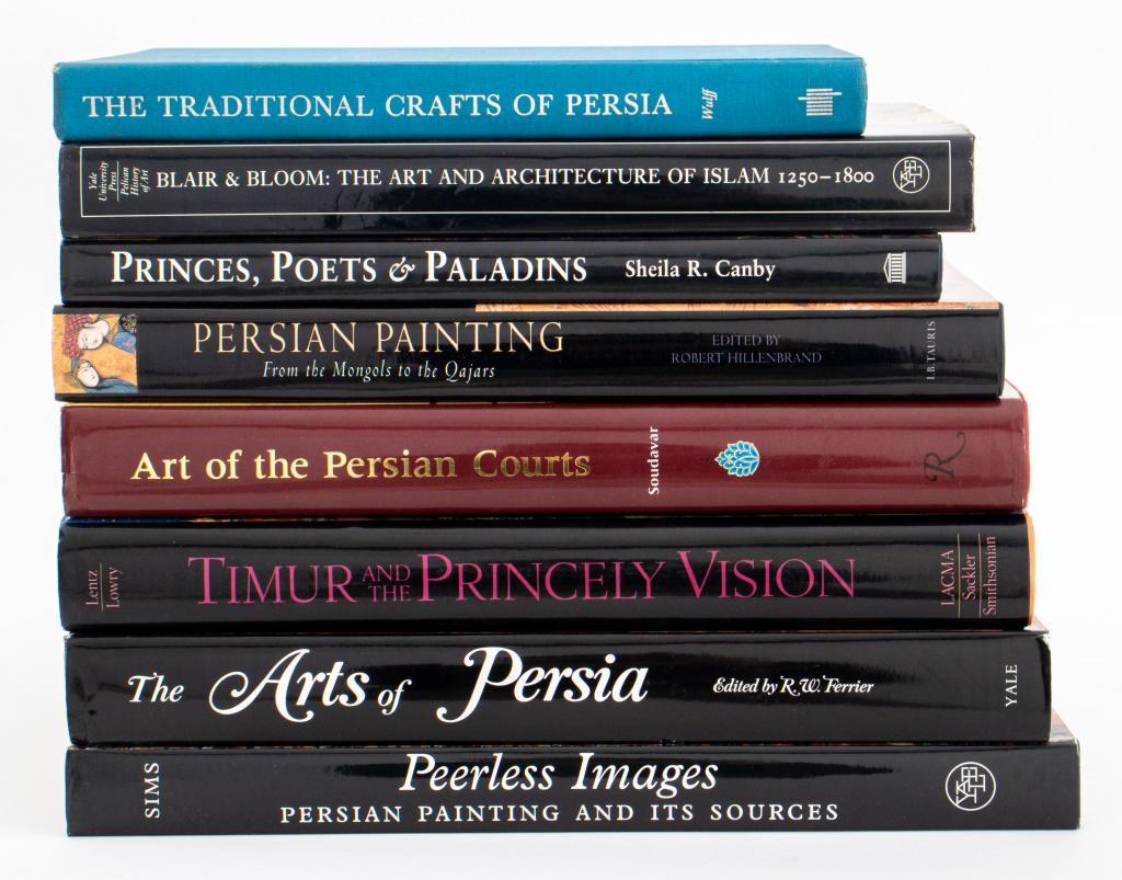 Eight reference books on Persian & Islamic Art comprising "The Art of Persia" by R.W. Ferrier, (1 of 7)
