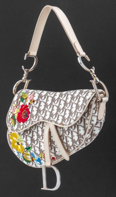 Christian Dior Embroidered Trotter Saddle Handbag (1 of 10)