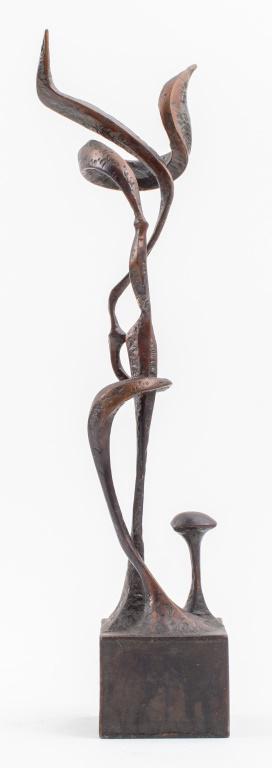 Surrealist Abstract Bronze Plant Sculpture (1 of 12)
