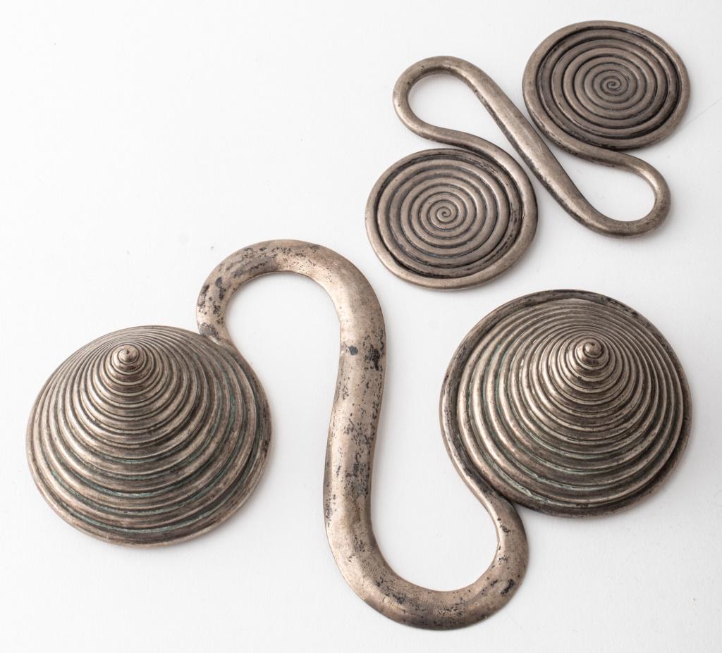 Chinese Miao Culture Silver Fasteners, 2 (1 of 6)