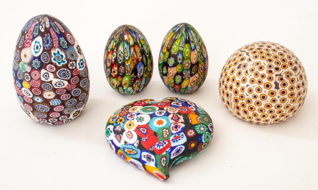 Italian Millefiori Murano Glass Paperweight, 5 (1 of 5)