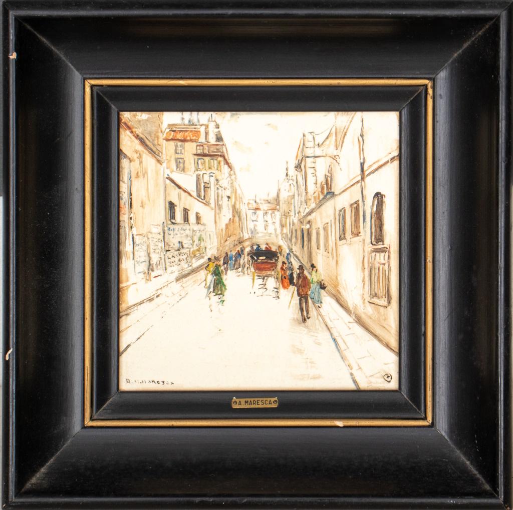 マリオ・パッソーニ作 「Café De Paris」(油絵) Mario Passoni | PASSONI Mario (né en 1929) : Paris | MutualArt