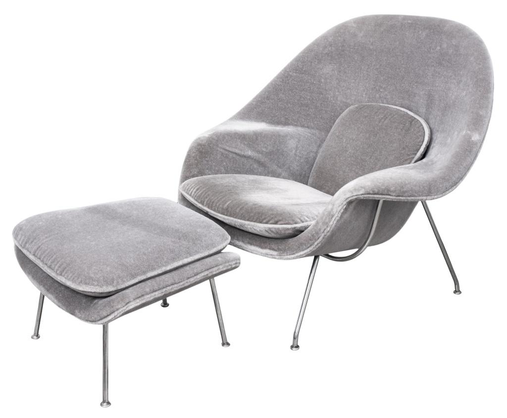 Eero Saarinen for Knoll Womb Chair & Ottoman (1 of 14)