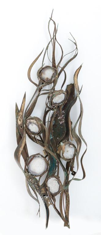 Mid-Century Modern Metal Lighting Wall Sculpture (1 of 11)