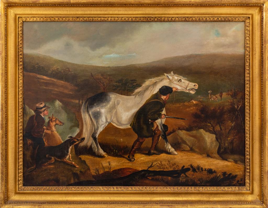 British School Hunt Oil Painting (1 of 10)