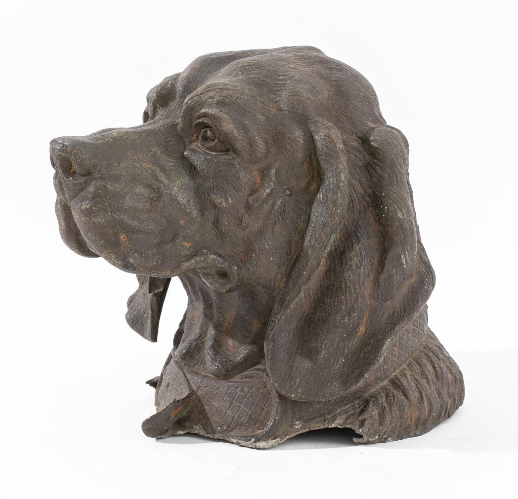Animalier Sculptural Head of a Spaniel, 19C (1 of 9)