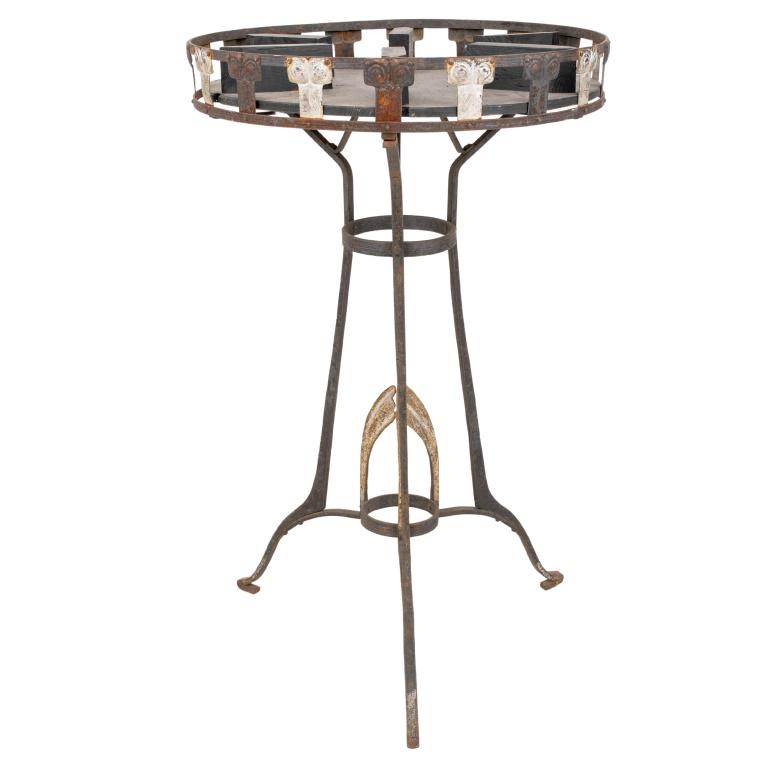 American Arts & Crafts Wrought Iron Planter Stand (1 of 7)