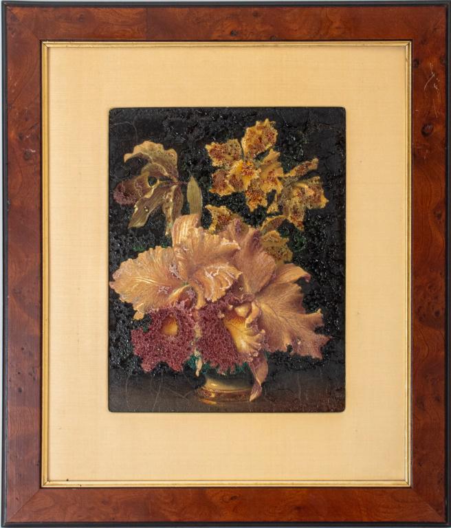 Irene Klestova Attr. "Orchids" Oil on Board (1 of 7)