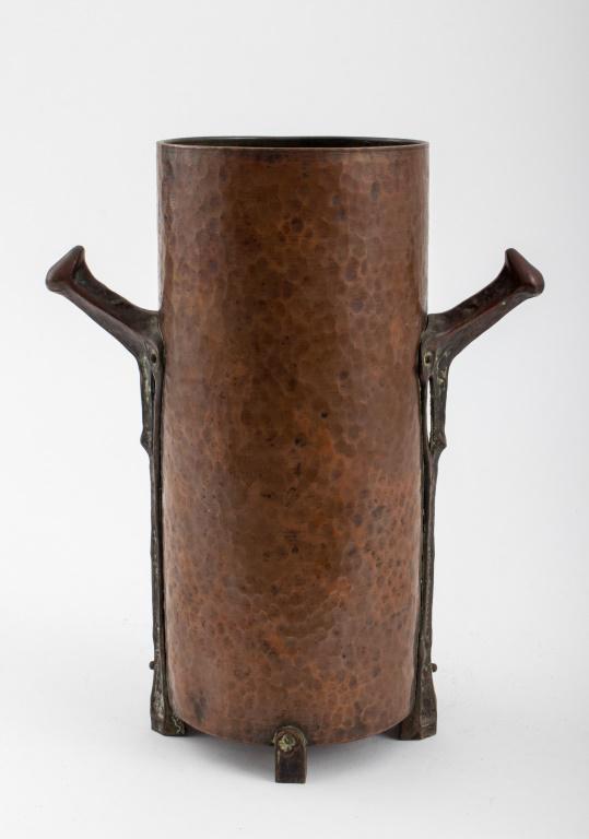 German Secessionist Hammered Copper Vase (1 of 10)
