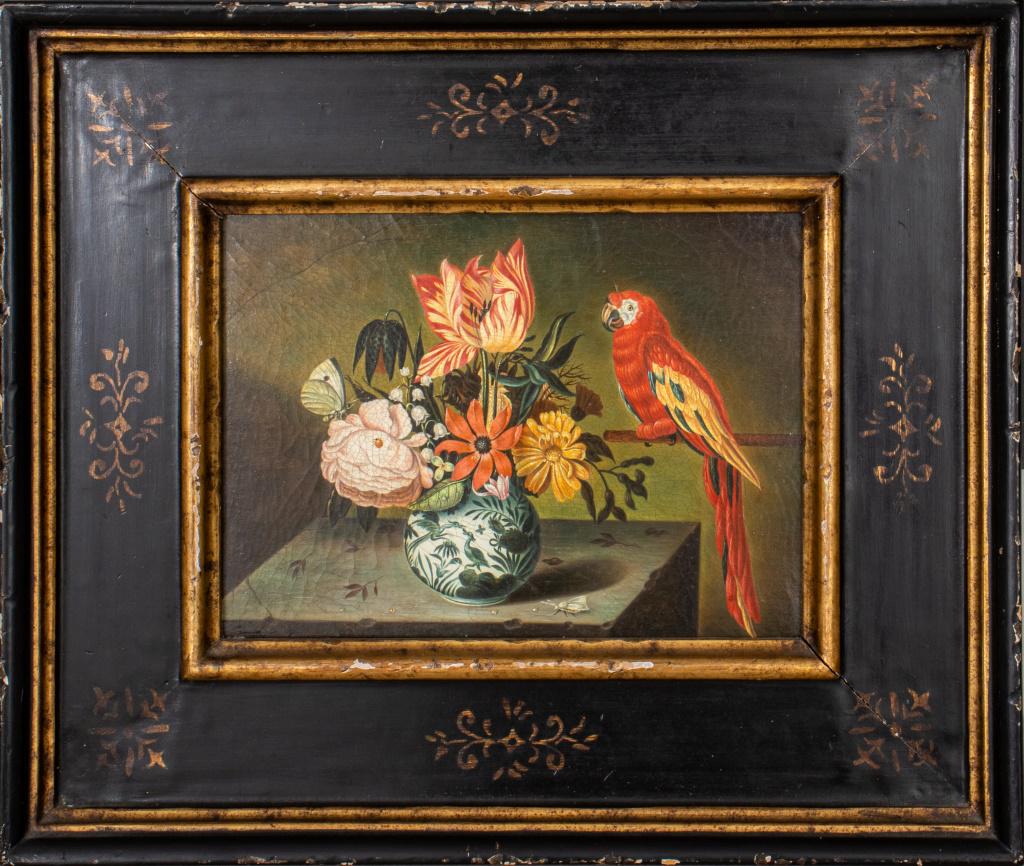 Antique Still Life with Parrot Oil on Canvas (1 of 7)