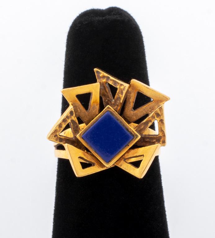 18K Yellow Gold Lapis Ring (1 of 7)