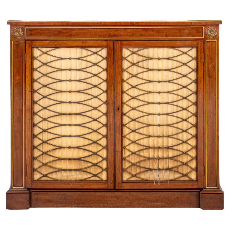 Regency Part Gilt Mahogany 2-Door Cabinet, 19th C. (1 of 10)