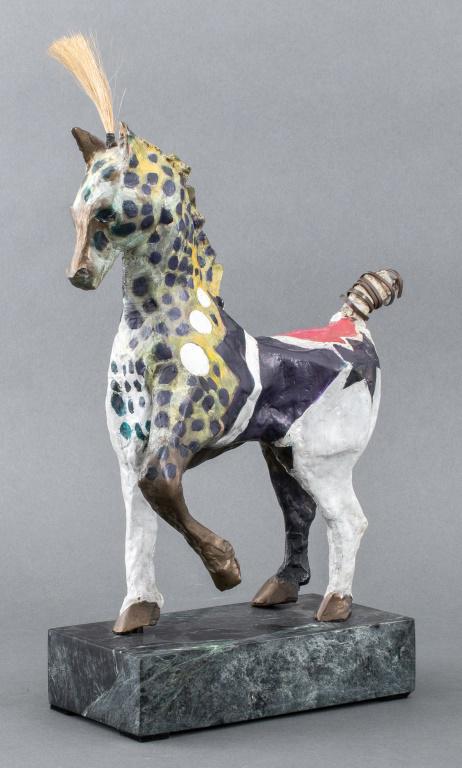 Susan Rowland Painted Bronze Horse Sculpture (1 of 15)