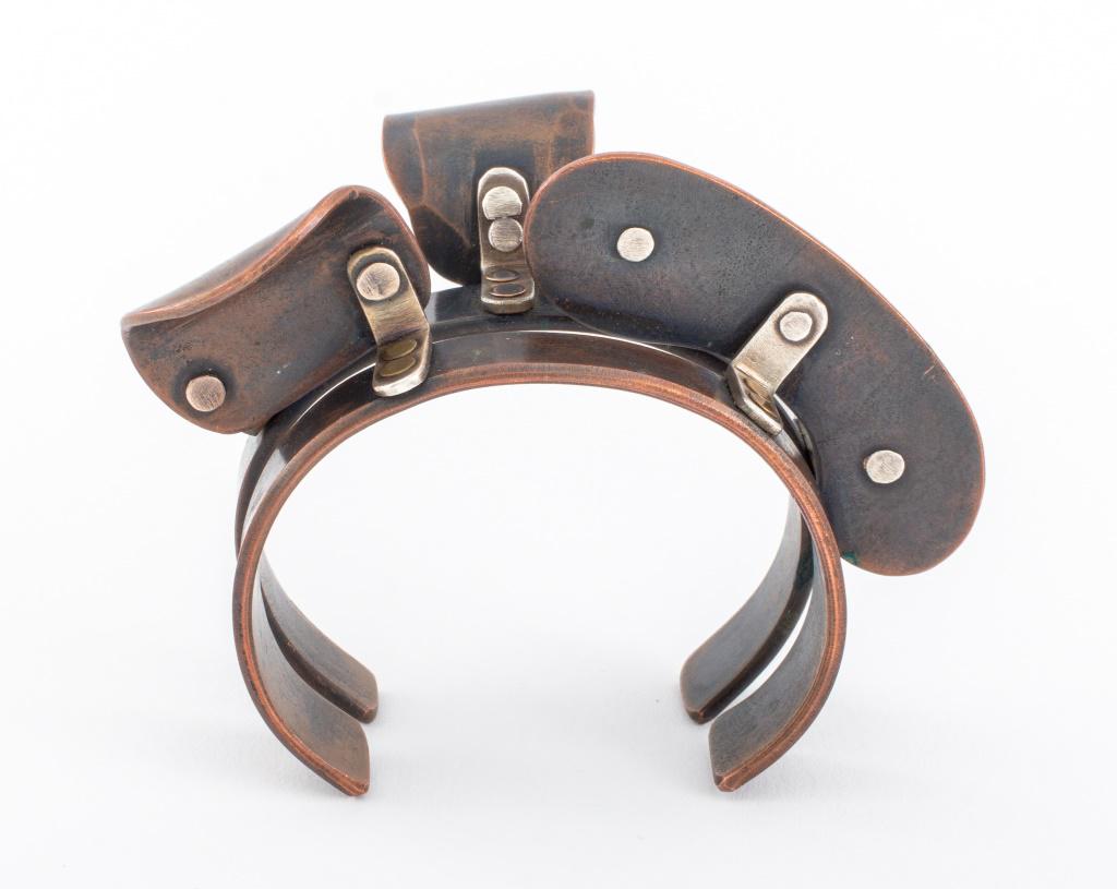 David Jones Art Sculptural Copper Silver Bracelet (1 of 10)
