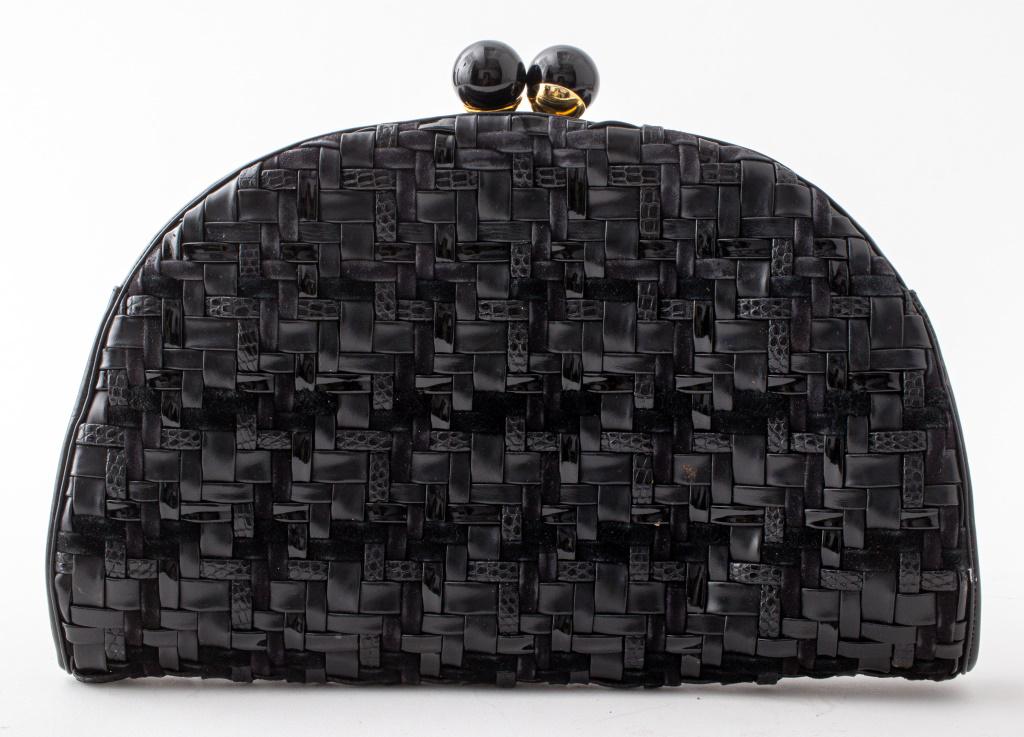 Judith Leiber Leather Black Clutch (1 of 7)