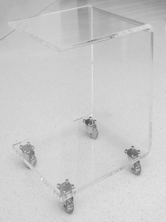 Modern Clear Acrylic End Table (1 of 4)