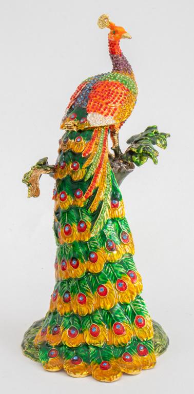 Jay Strongwater Style Peacock Trinket Box (1 of 10)