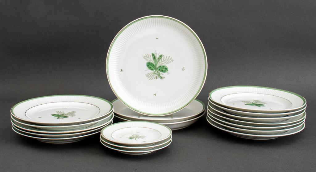 Royal Copenhagen "Green Melodi" Plates, 18 (1 of 6)