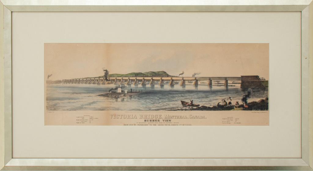 William Hunter "Victoria Bridge, Montreal" Litho (1 of 9)