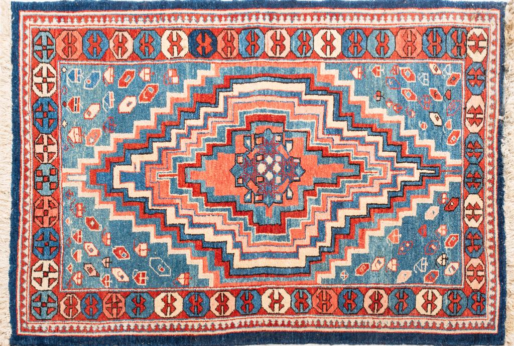 Turkish Abrash Wool Rug, 5' 4" x 3' 8": Turkish abrash wool rug, made in Turkey, marked. 5' 4" H x 3' 8" W.