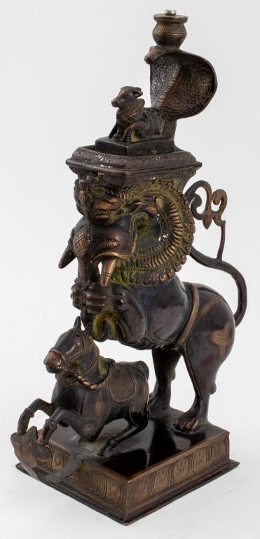 Indian Yali, Nandi, Horse & Cobra Bronze Sculpture (1 of 11)