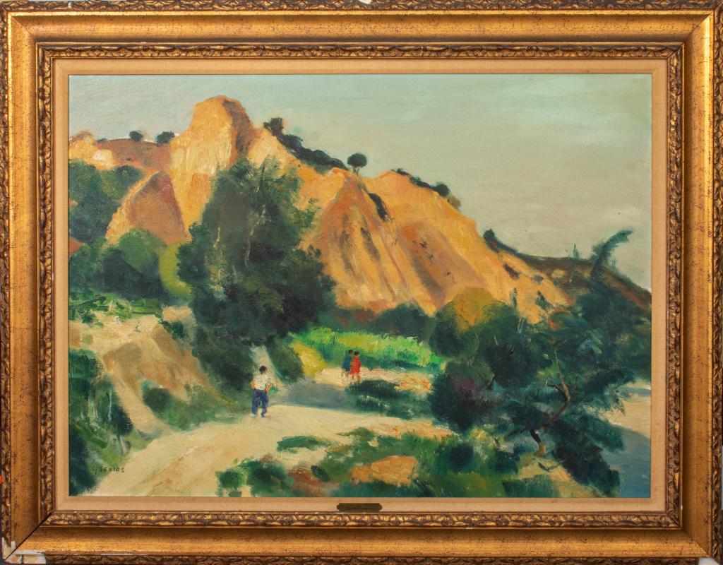 Gaston Sebire "Route en Rousillon" Oil on Canvas (1 of 11)