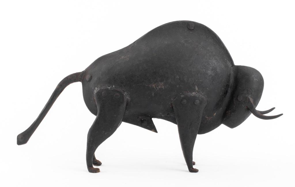 Modernist Welded Metal Bull Sculpture (1 of 9)