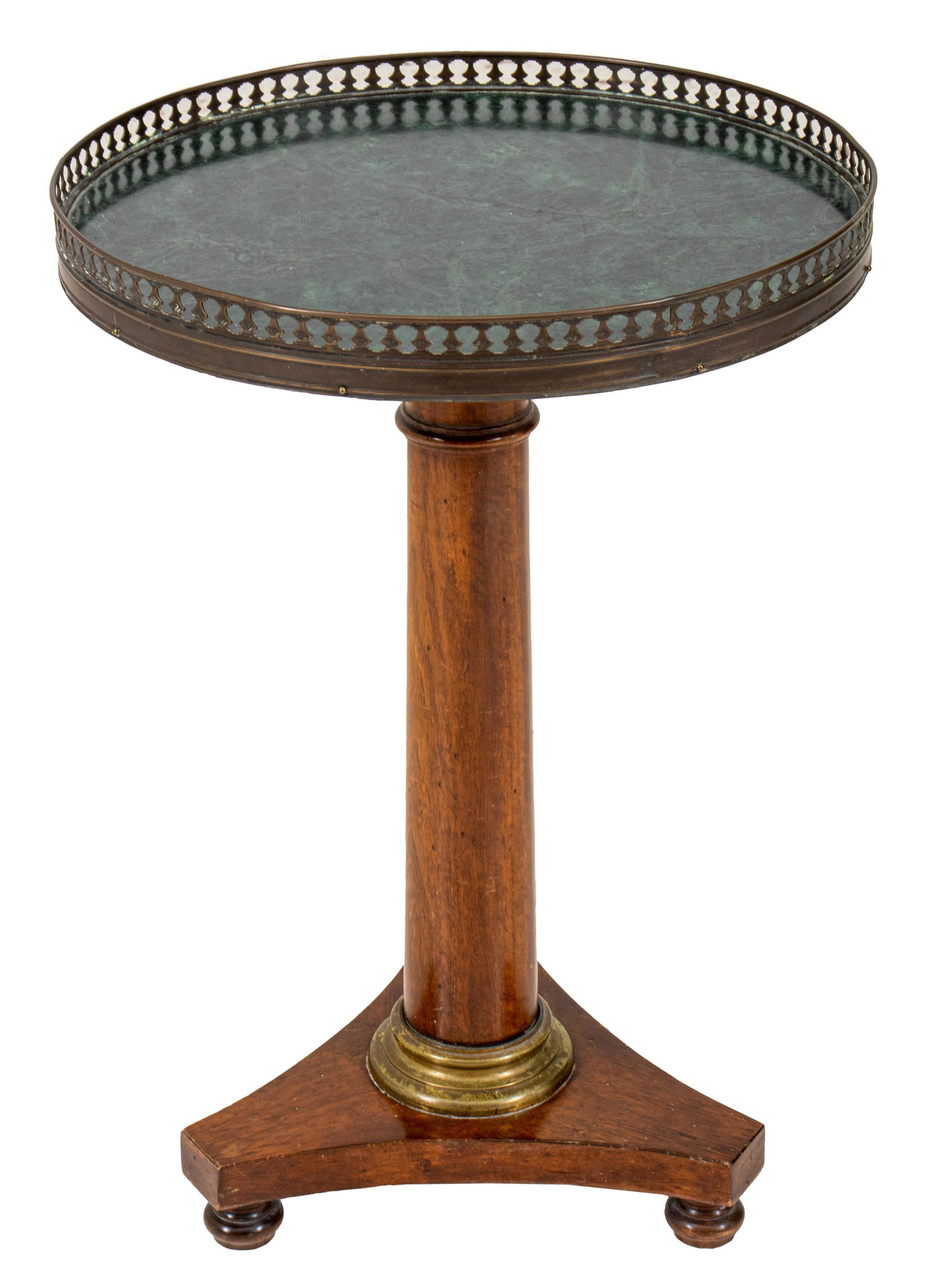 French Empire Mahogany Green Marble Gueridon Table (1 of 6)