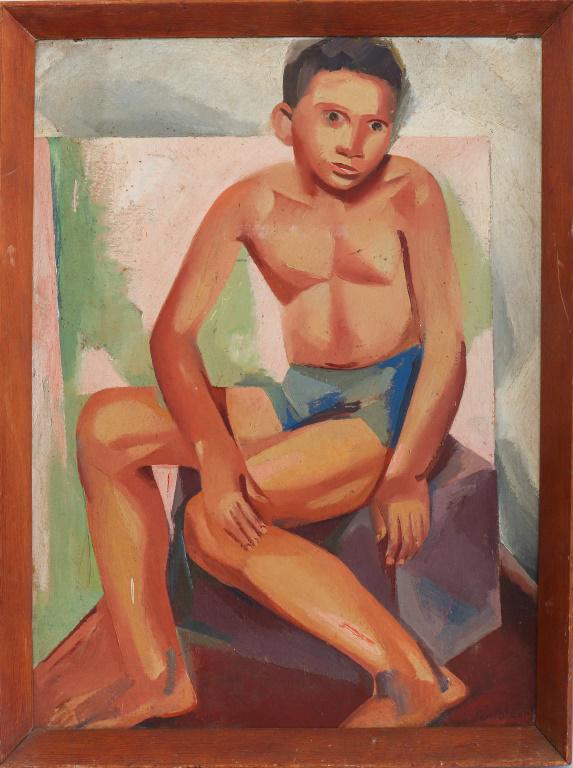 Gino Conti "Mexican Boy" Figurative Oil on Panel (1 of 9)