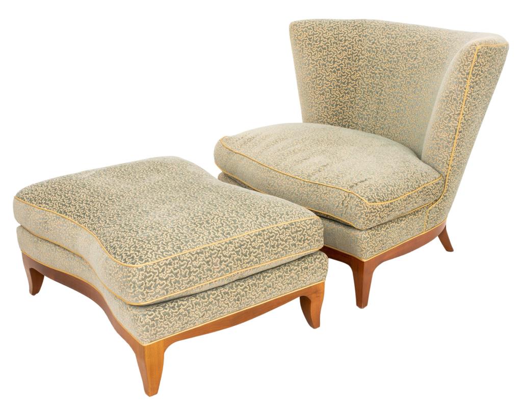 Donghia 'Geneva' Modern Club Chair & Ottoman (1 of 10)