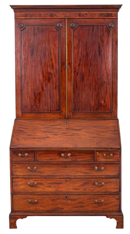 George III Mahogany Slant Front Desk With Bookcase (1 of 12)