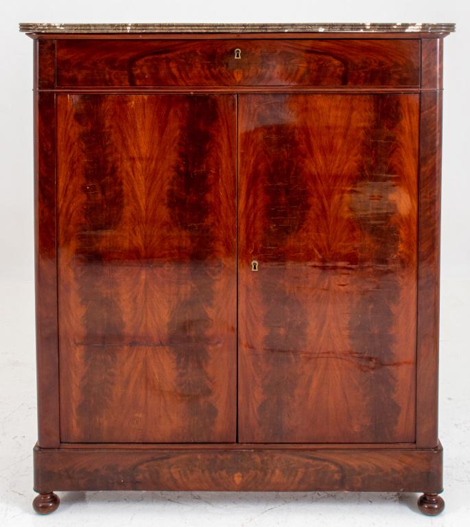 Charles X Flame-Mahogany Veneered Cabinet (1 of 14)