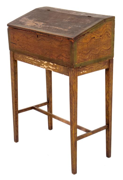 American Folk Painted Standing Desk, 19th C (1 of 9)