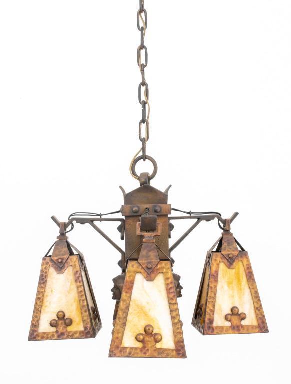 Arts And Crafts Monk Face Chandelier, Ca. 1910 Auction