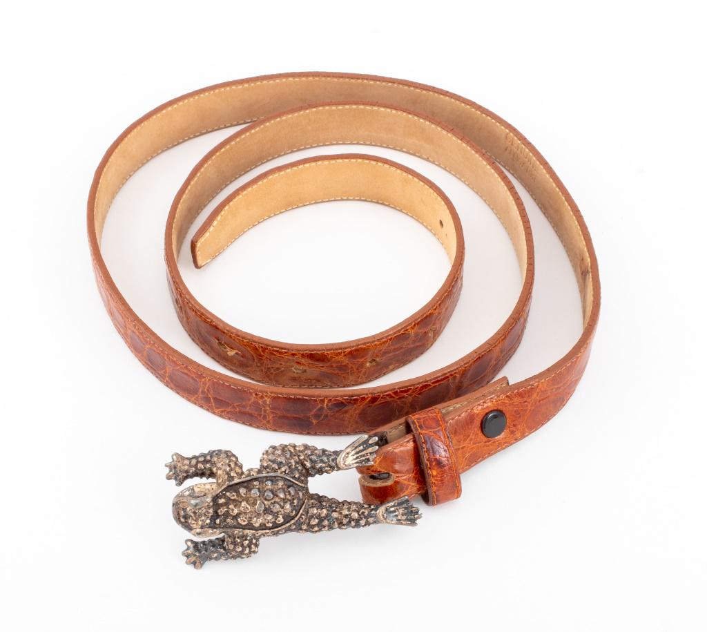 Barry Kieselstein-Cord Sterling Frog Buckle Belt (1 of 9)