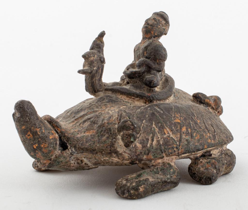 Southeast Asian Bronze Hermit on Turtle Sculpture (1 of 8)