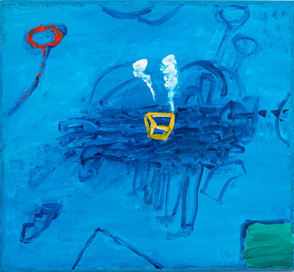 Elfi Schuselka "Blue Abaton" Oil on Canvas (1 of 8)