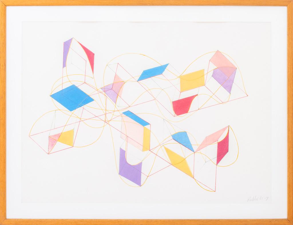 Tony Robbin Minimalist Geometric Watercolor on Paper (1 of 11)