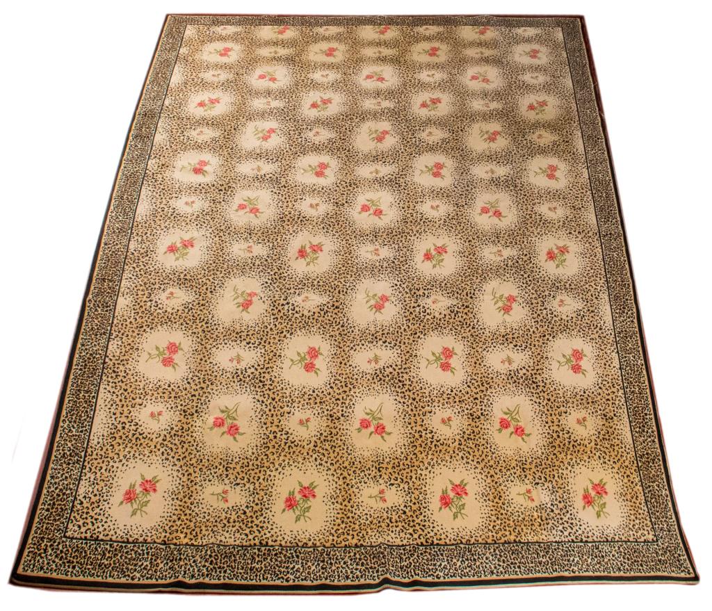 Stark "Leopard Rose 2" Needlepoint Style Carpet (1 of 6)